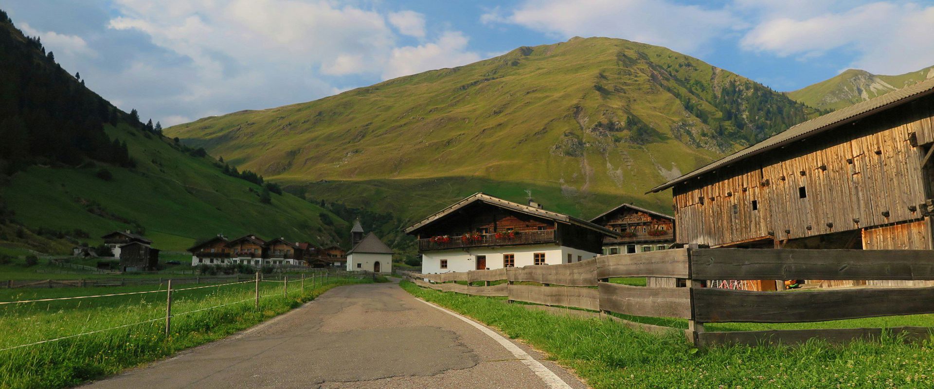 Road on Penser Joch pass in Sarntal