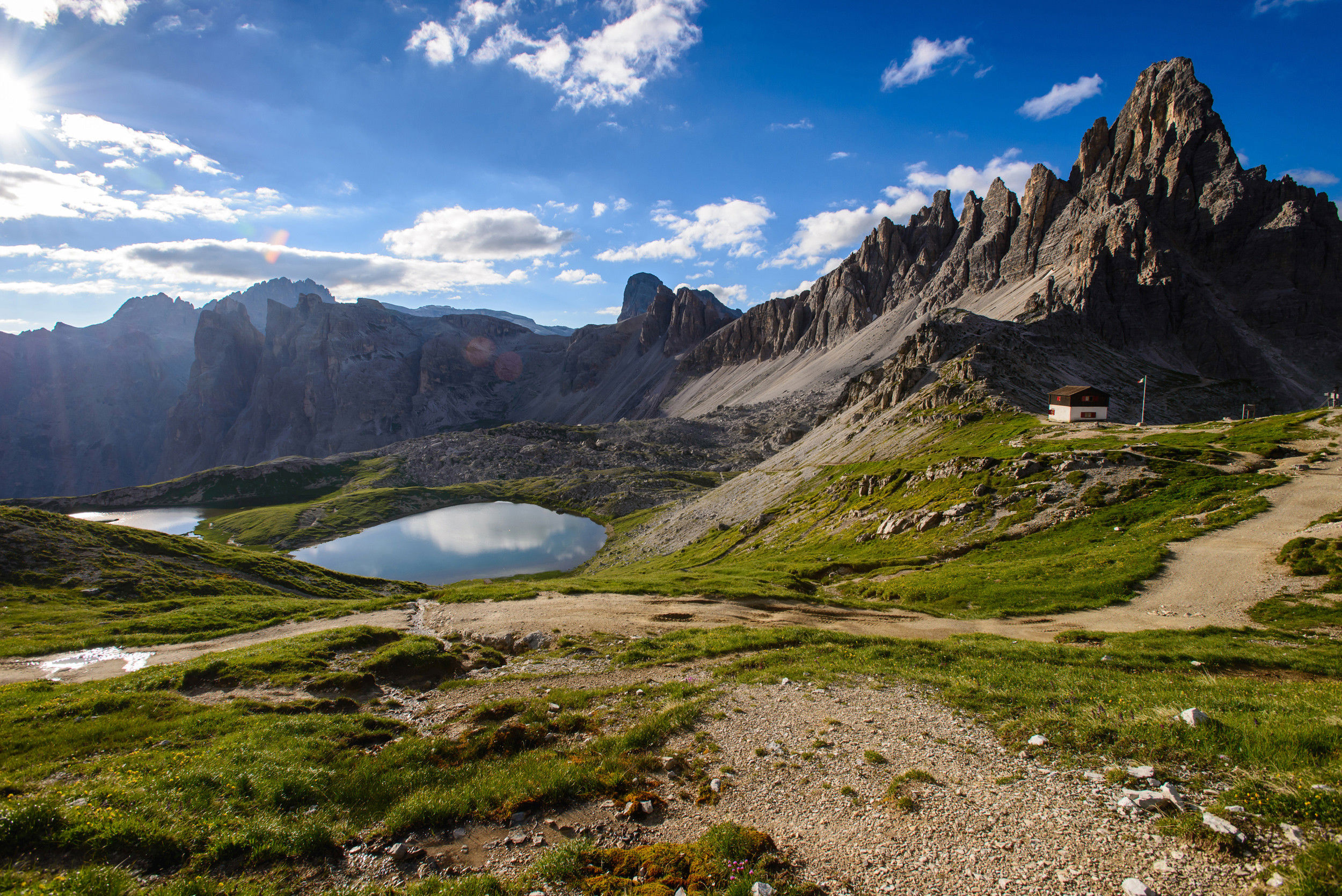 Picture of two mountain lakes.