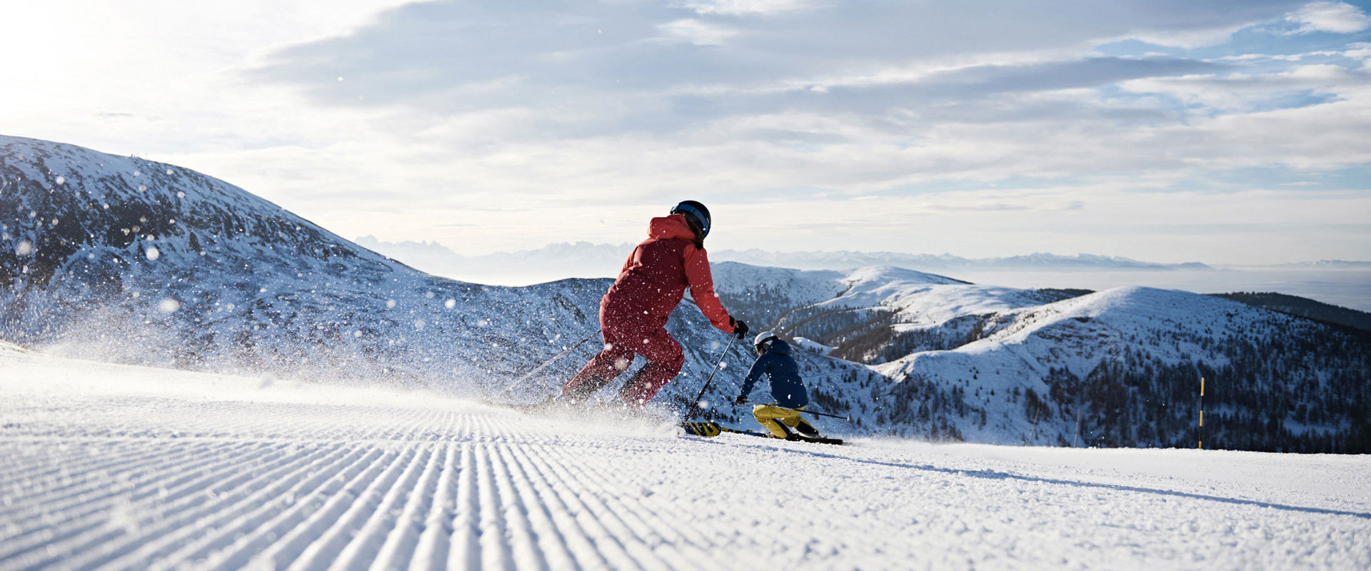Meran 2000 Skier at Meran 2000 ski area