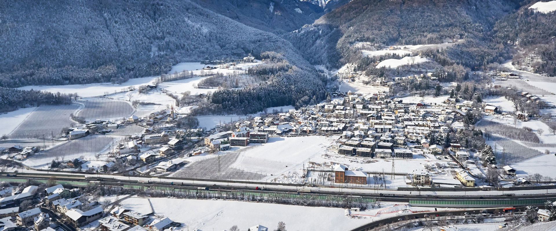 Vahrn View of Vahrn and Schalders Valley in winter