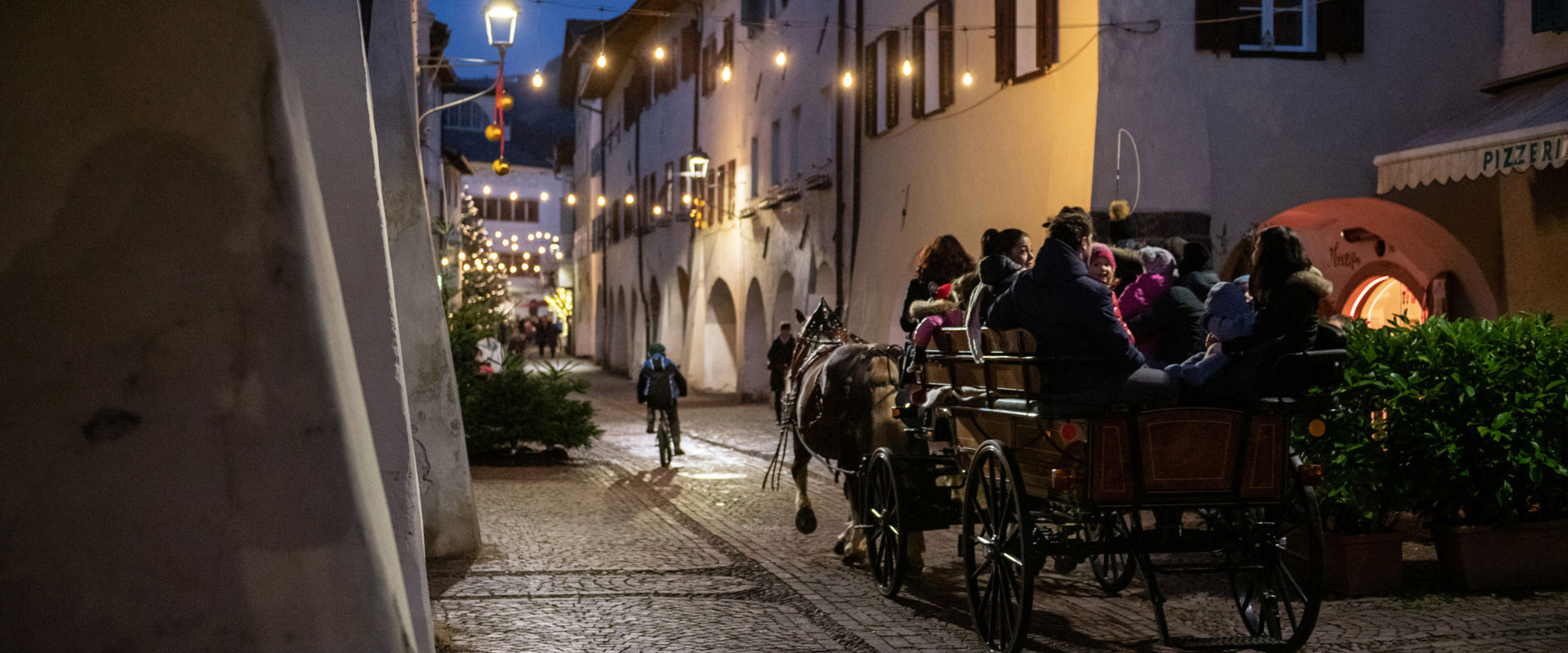 Historic Centre of Neumarkt Horse-drawn carriage rides through the Christmas-lit alleys of Neumarkt.