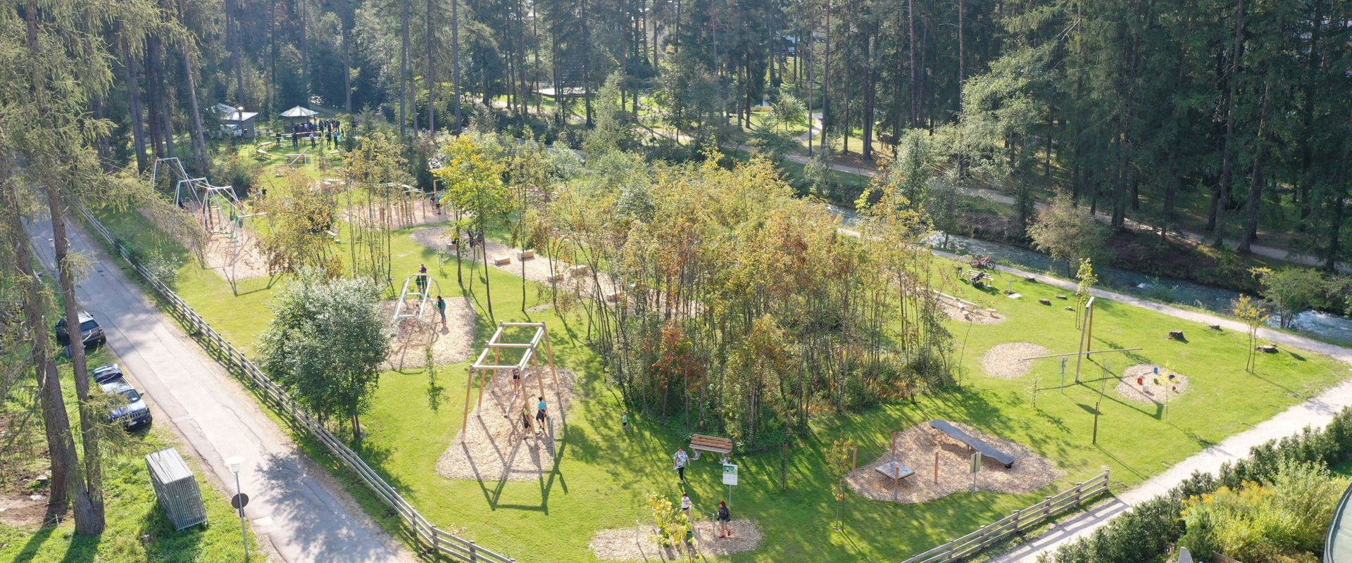 Photo of the motor skills park from above.