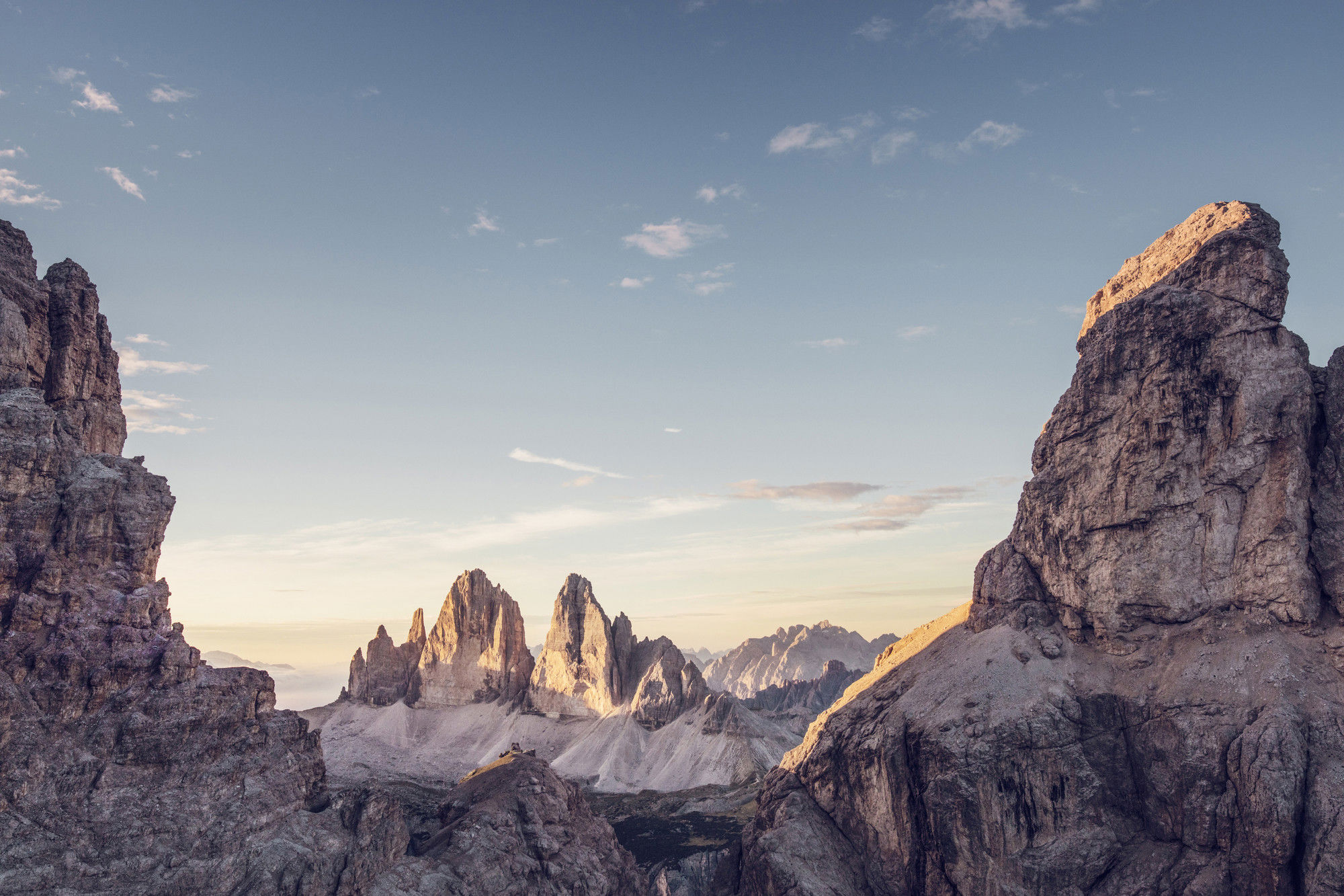 Splendid views of the Three Peaks in summer confirm the beauty of the Dolomites