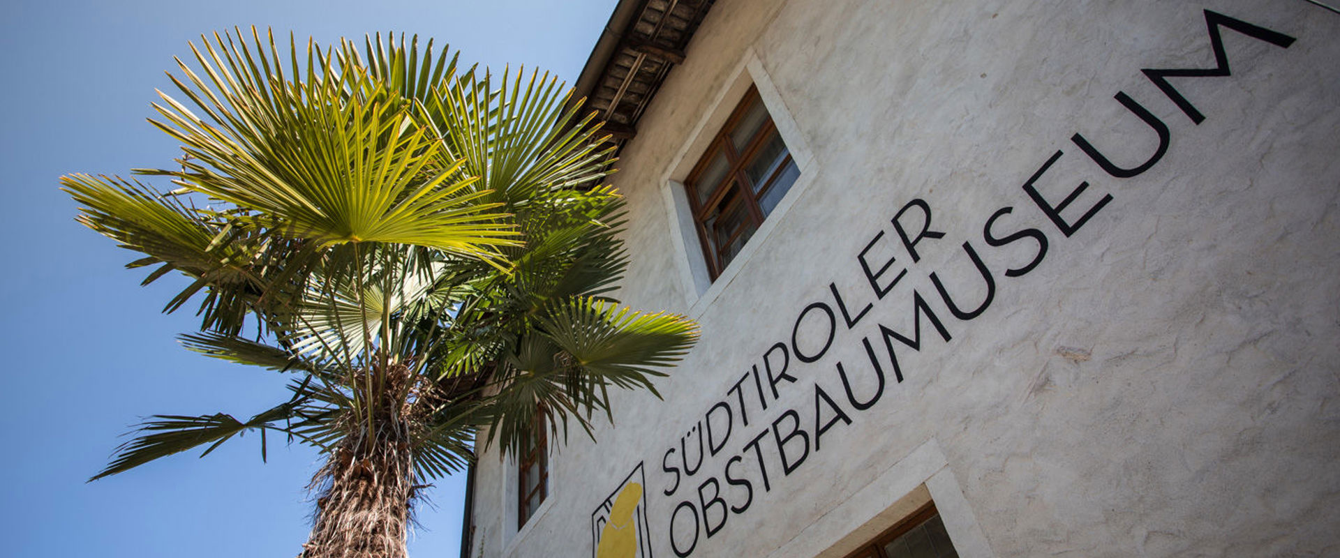 Entrance area of the South Tyrolean Fruit Tree Museum.